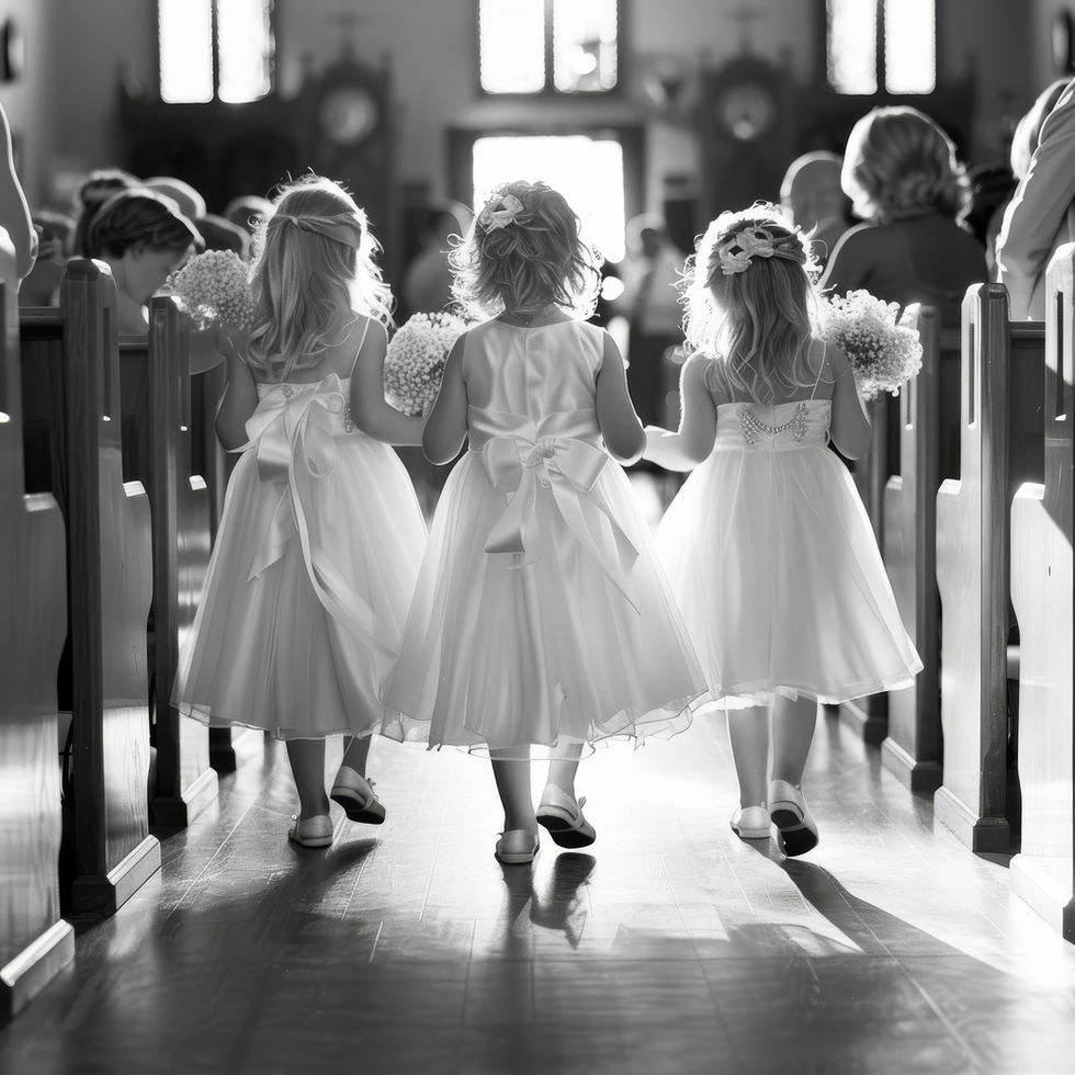 Young Bridesmaids Walking
