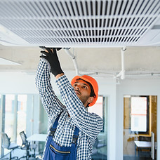 HVAC Technician Working