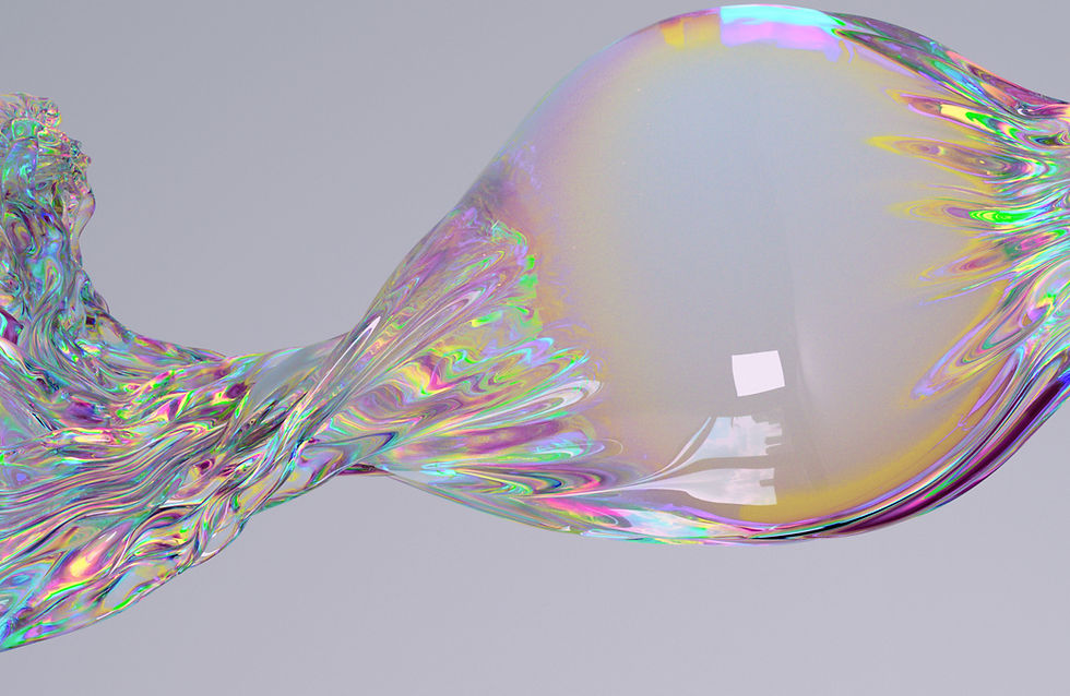 Bolha de sabão iridescente