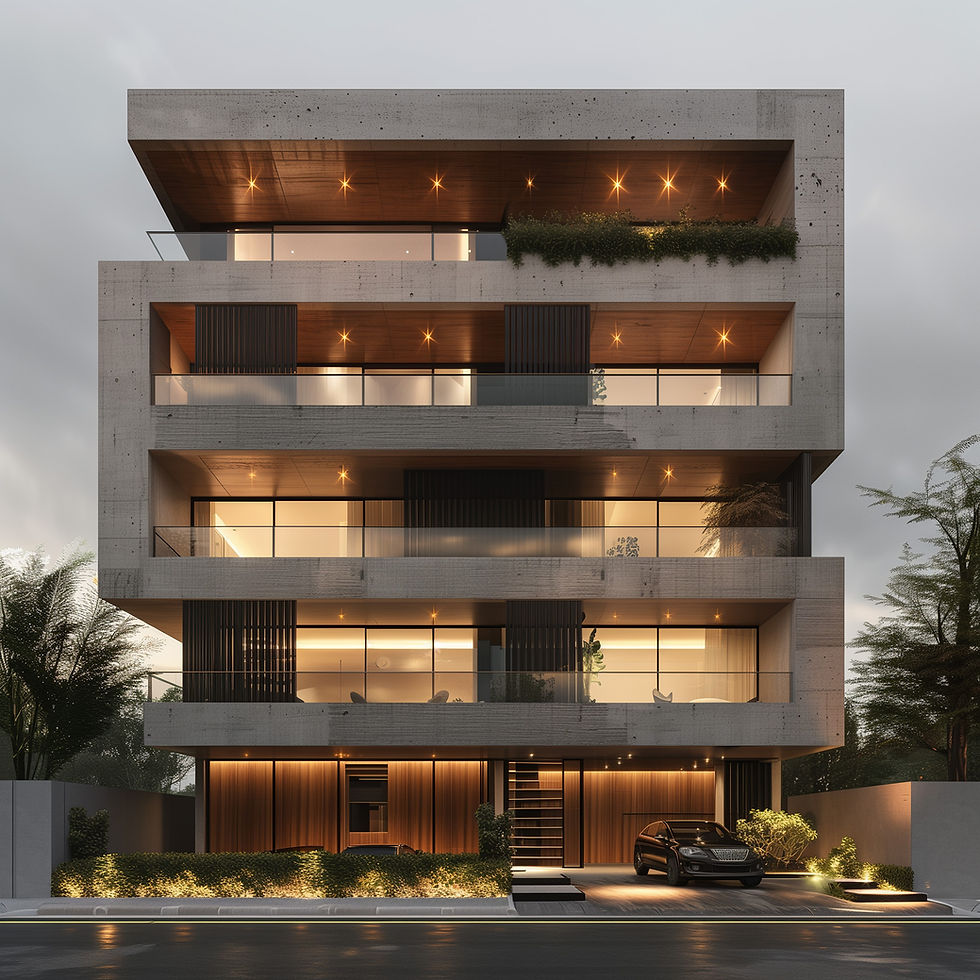 Edificio moderno de apartamentos