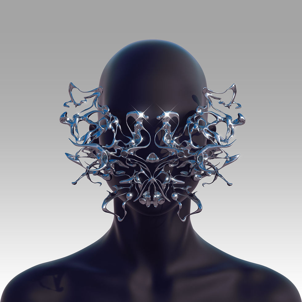 Abstract Metallic Mask