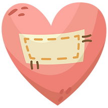A heart with a bandage on it