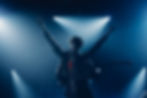 Silhouette de guitariste de concert