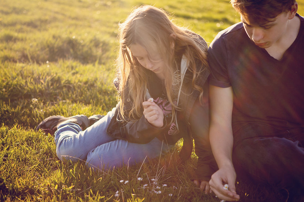 Children Picking Flowers