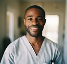 Smiling healthcare professional