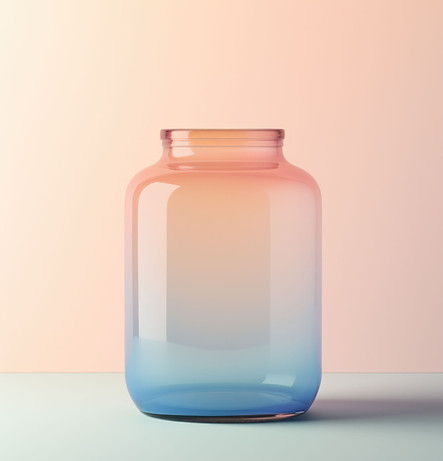 Gradient Glass Jar