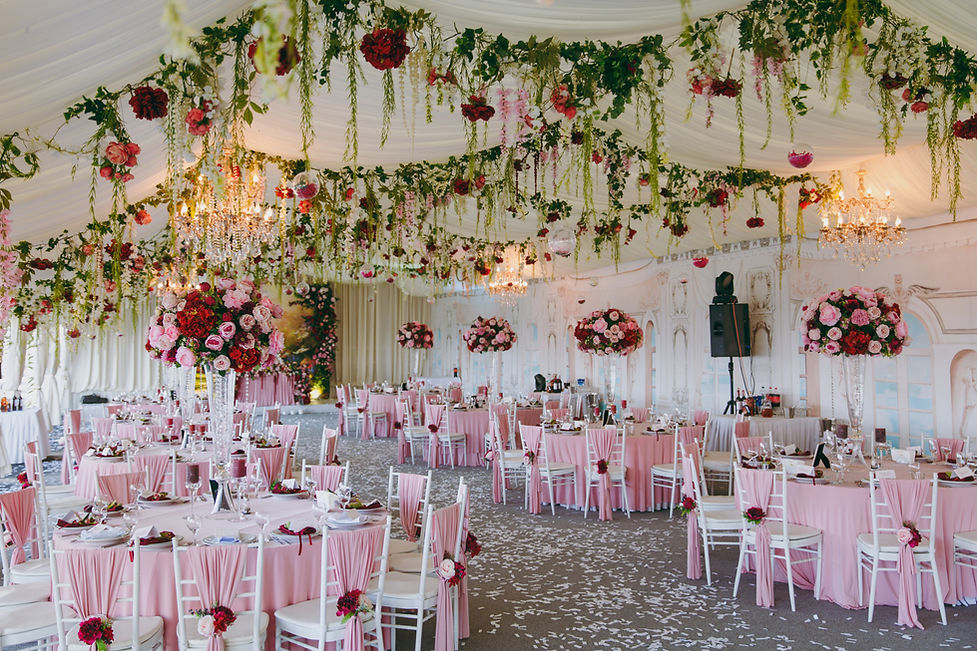 Recepción de boda elegante