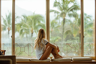 Sitting by the window