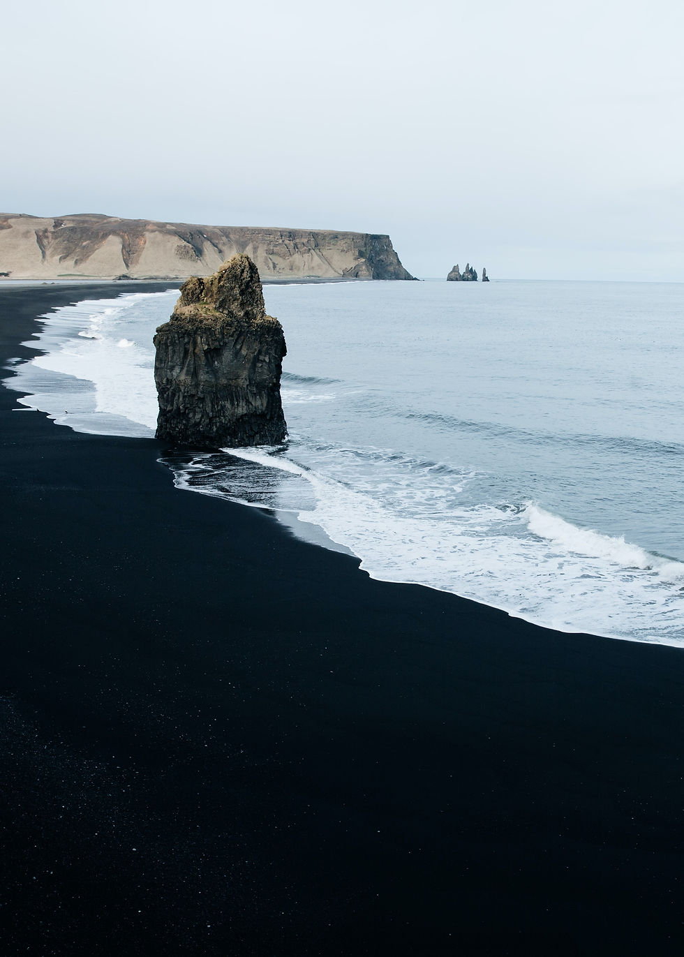 Water and black sand