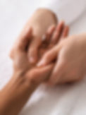 Hands in supportive gesture