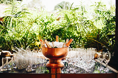 Champagne And Glassware for a party