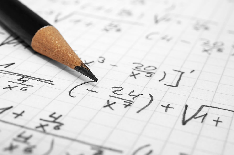 Pencil On Math Sheet