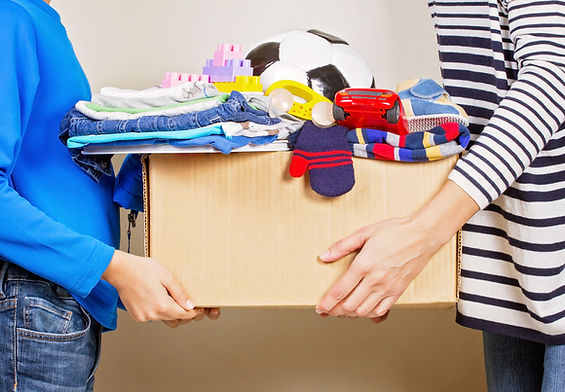 People donating clothes and toys to Home-Start Wyre Forest