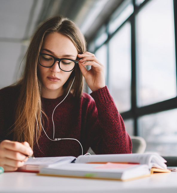 Person studying