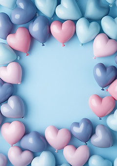 Heart Balloons Frame