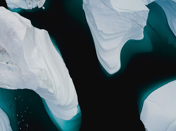 Vue aérienne d'un iceberg