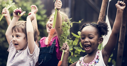 Kids in Vegetable Farm