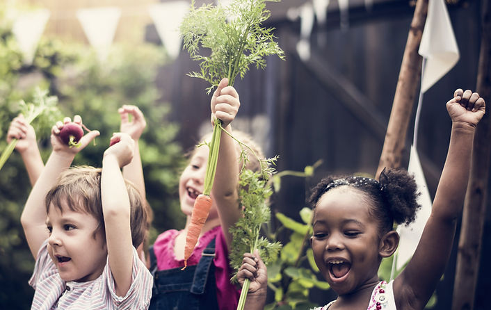 Kids in Vegetable Farm