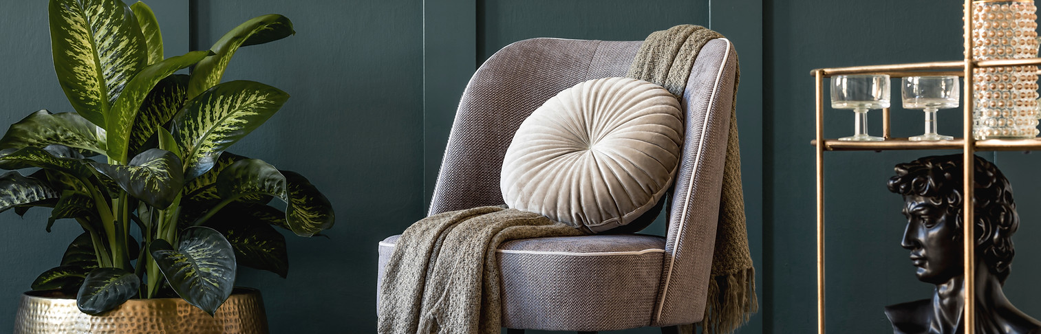 Grey Chair With Cushion