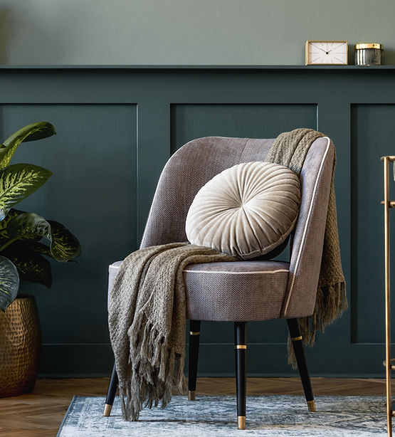 Grey Chair With Cushion