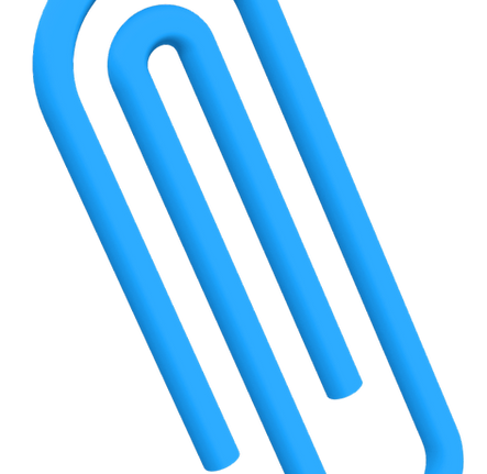 Blue Paperclip Illustration