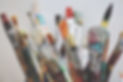 Art Brushes Stained with Paint