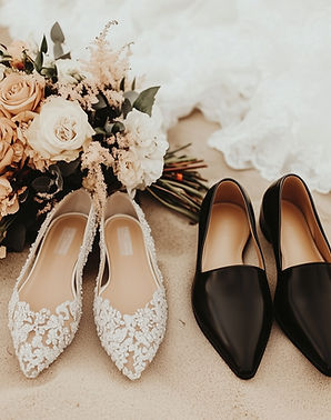 Wedding Shoes and Bouquet