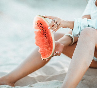 Beach Watermelon Moment