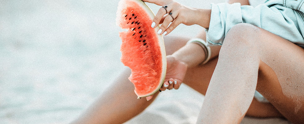 Eating Watermelon on the Beach