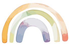 Regenboog, deze staat symbool voor hoop en voor een levend kind na een eerdere verliesgeboorte