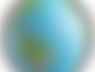 A blue globe with green continents