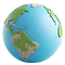 Globe symbolizing world travel, global exploration, and the journey to visit all seven continents.