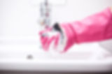 Cleaning Rubber Glove Holding A Soapy Sponge