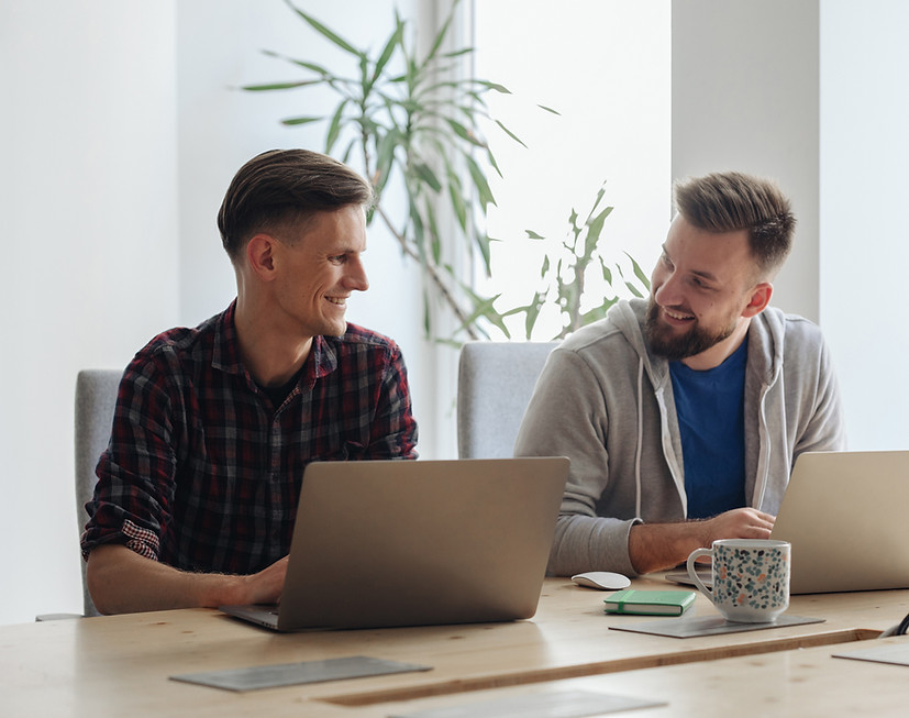 Co-workers in Modern Office