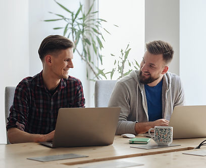 Co-workers in Modern Office