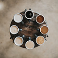 Mehrfarbige Kaffees