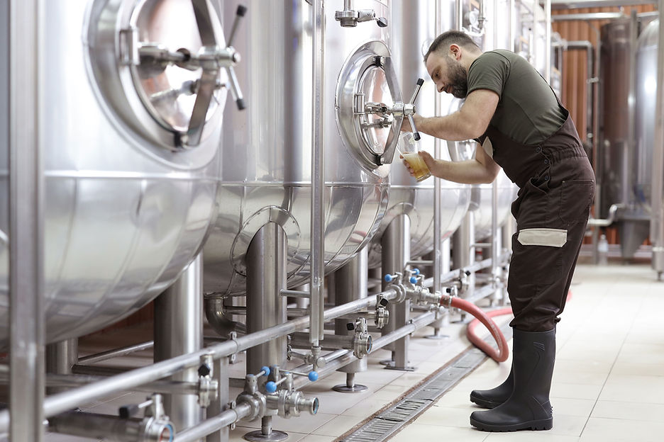 Man Checking Brewery