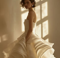 Woman in bridal gown