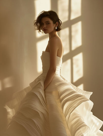 Femme en robe de mariée