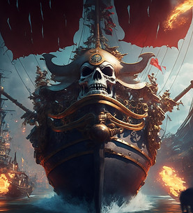 Pirate Ship Skull Design