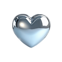 Silver Heart Icon