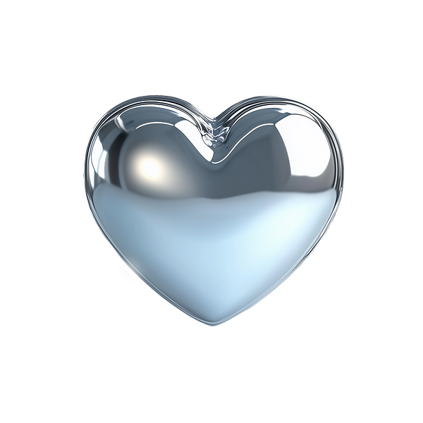 Silver Heart Icon