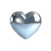 Ballon en forme de cœur argenté