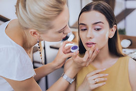 Make-up artist at work