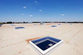 A flat commercial roofing