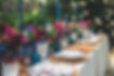Elegant outdoor table setting
