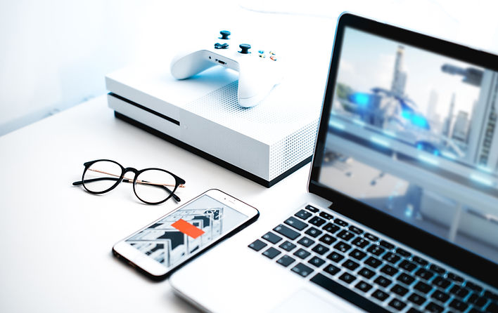 Jeu vidéo à l'écran