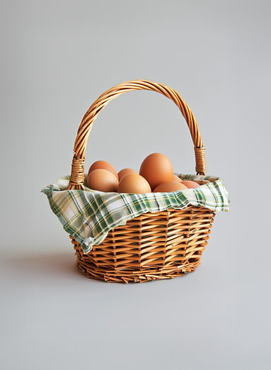 Basket of Brown Eggs