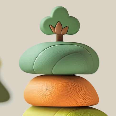 Stacked Wooden Blocks