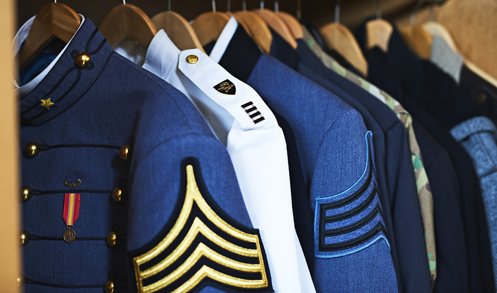 Uniforms in Closet
